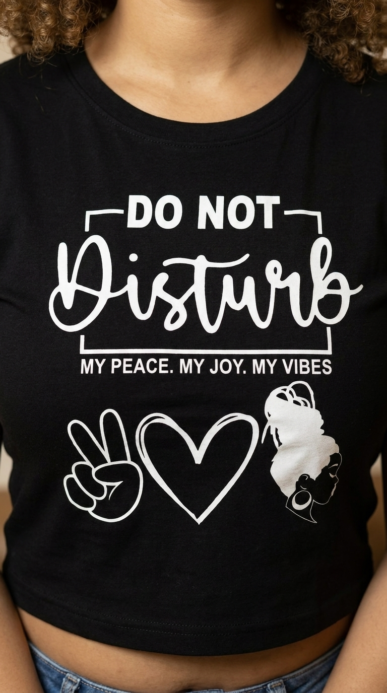 Do Not Disturb: Peace Mode!- Crop Top