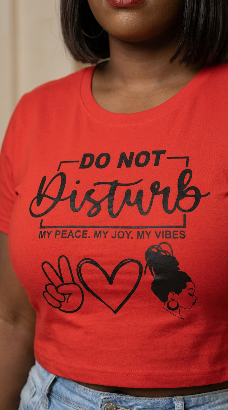 Do Not Disturb: Peace Mode!- Crop Top